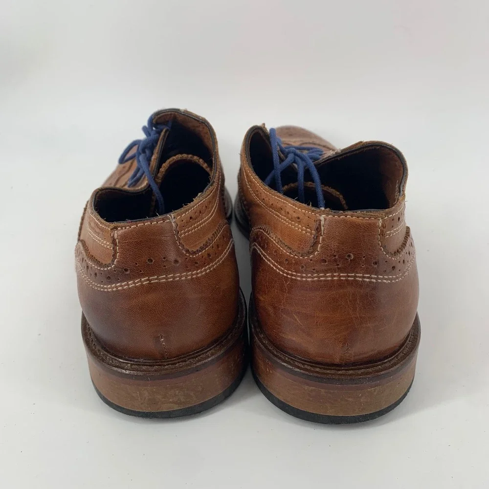 Mercanti Fiorentini Made in Italy Mens Wingtip Leather Oxford Shoes‎ Brown 8 M